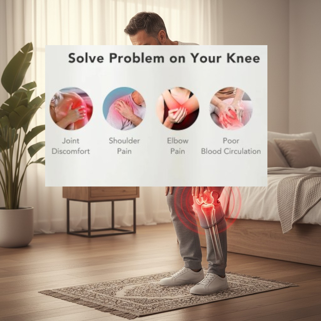 Knee Massager With Electric Vibration, Knee And Shoulder Support